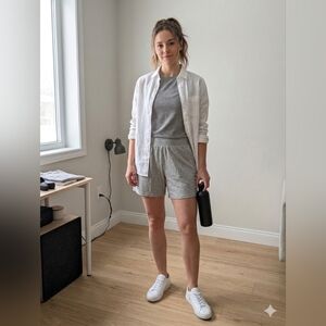 Liberty Pro Gray Heathered Athletic Gym Shorts - Size Large (EUC)